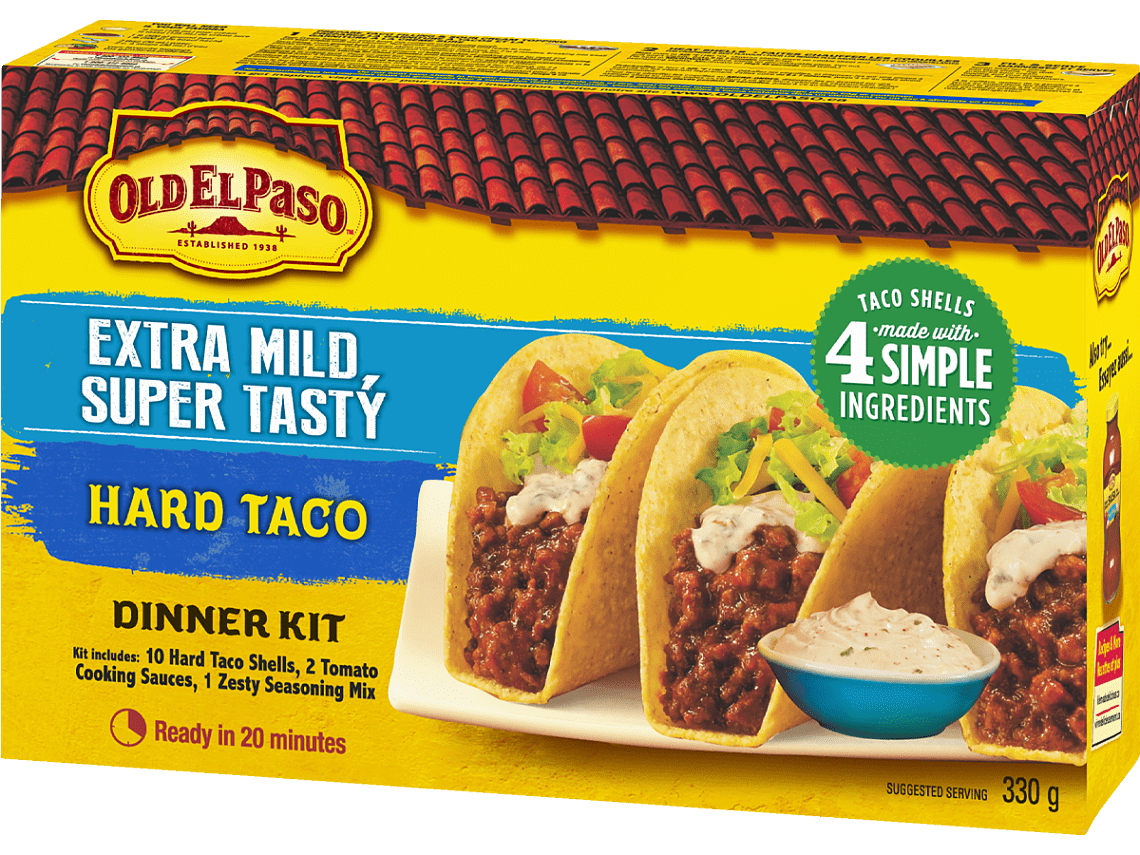 Extra Mild Hard Taco Dinner Kit